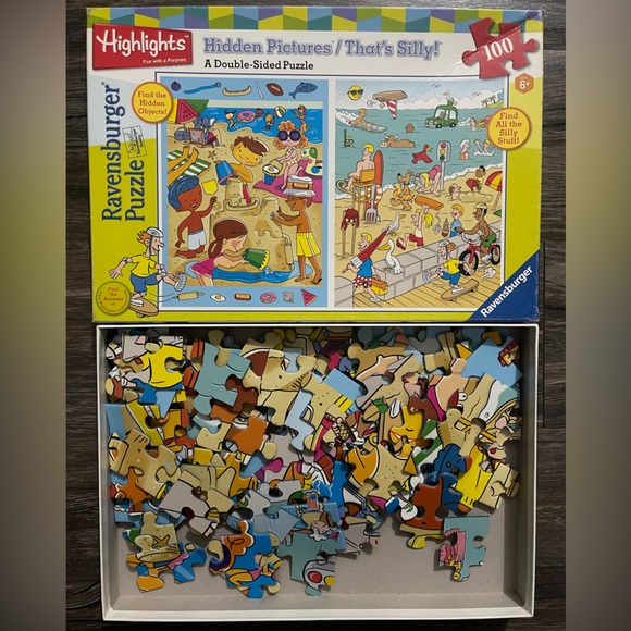 Ravensburger 2-Sided 100 Piece Puzzle at The Beach. 🧩 - Picture 2 of 3